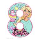 Barbie Number 8 Edible Icing Image